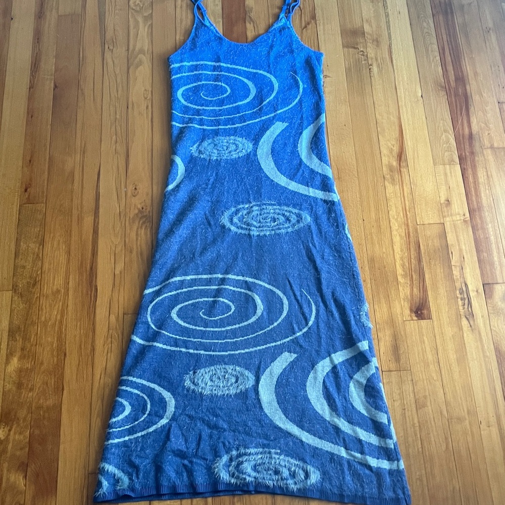 HOUSE OF SUNNY The Galaxy Hockney Dress Klein Blue Festival Hippie Vibe - Picture 2 of 5